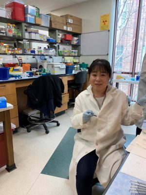 Student working in lab